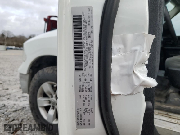 2019 Ram 1500 Tradesman z VIN 1C6RR7KT6KS647577, wystawiony jako Copart lot #51494075 z przebiegiem 128 156 mil mil oraz Czysty tytuł • Clean title. Historia ofert i sprzedaży dostępna na DreamBid. Obrazek 12.