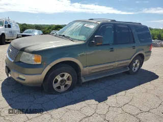 2003 Ford Expedition Eddie Bauer с VIN 1FMFU18L63LB98438, выставлен на аукционе Copart как лот 56008735 с пробегом 157 743 миль миль и Списание • Salvage title. История ставок и продаж доступна на DreamBid. Изображение 1.