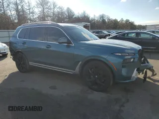 2024 BMW X7 xDrive40i with VIN 5UX23EM03R9S26340, listed as a Copart auction lot 46449785 with 0 mi miles and Salvage Title. Bid and sale history available at carsss.com. Image 4.