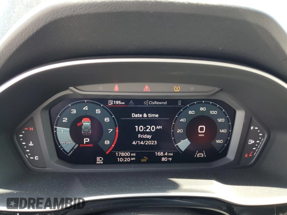 2022 Audi Q3 S line Premium with VIN WA1DECF37N1023275, listed as a Copart auction lot 48208323 with 17,800 mi miles and . Bid and sale history available at DreamBid. Image 9.