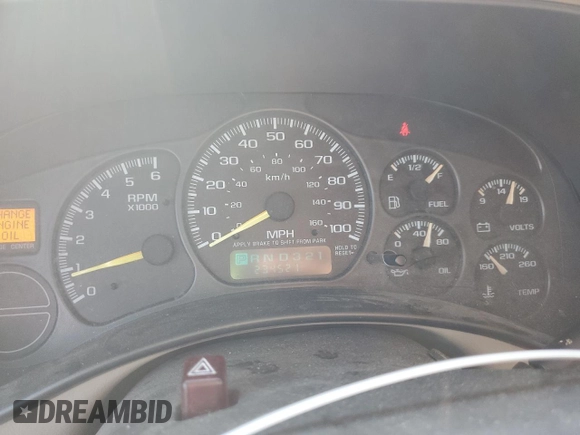 2001 Chevrolet Silverado 1500 LS with VIN 2GCEC19T011322644, listed as a Copart auction lot 52231035 with 234,521 mi miles and Salvage Title. Bid and sale history available at DreamBid. Image 9.