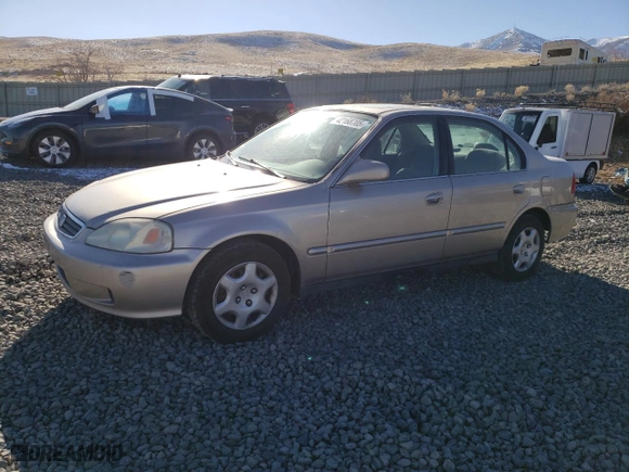 2000 Honda Civic EX with VIN 2HGEJ8643YH519550, listed as a Copart auction lot 42168705 with 155,786 mi miles and Clean Title. Bid and sale history available at carsss.com. Image 1.