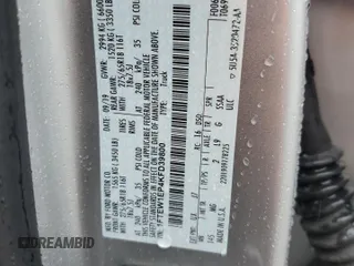 2019 Ford F-150 XL z VIN 1FTEW1EP4KFD39800, wystawiony jako Copart lot #60424665 z przebiegiem 37 793 mil mil oraz Szkoda całkowita • Salvage title. Historia ofert i sprzedaży dostępna na DreamBid. Obrazek 12.