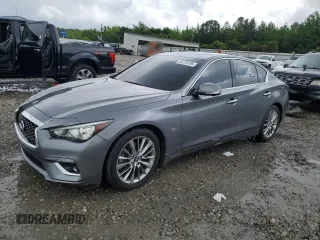 2019 Infiniti Q50 Luxe z VIN JN1EV7AP9KM518019, wystawiony jako Copart lot #56278195 z przebiegiem 35 275 mil mil oraz Szkody całkowita. Historia ofert i sprzedaży dostępna na DreamBid. Obrazek 1.