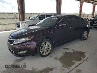 2013 Kia Optima LX with VIN 5XXGM4A76DG139737, listed as a Copart auction lot 55456005 with 141,849 mi miles and Salvage Title. Bid and sale history available at carsss.com. Image 1.