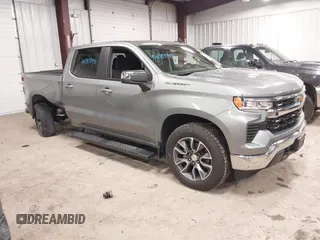 2025 Chevrolet Silverado 1500 LT with VIN 1GCPKKEK0SZ100161, listed as a IAAI auction lot 41685491 with 1,706 mi miles and . Bid and sale history available at DreamBid. Image 1.