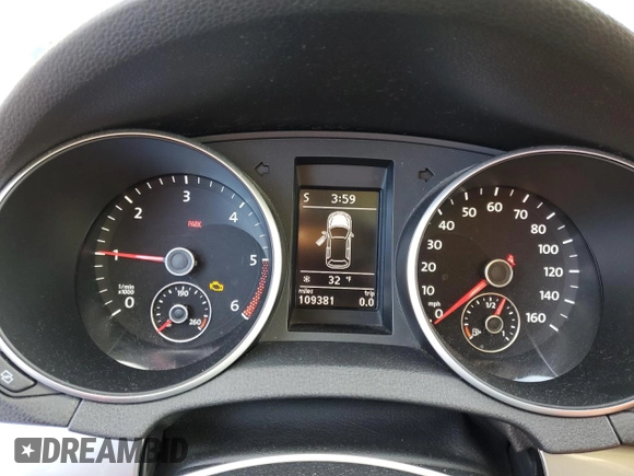 2012 Volkswagen Golf TDI with VIN WVWNM7AJ5CW332205, listed as a Copart auction lot 44744695 with 109,381 mi miles and Salvage title. Bid and sale history available at DreamBid. Image 9.