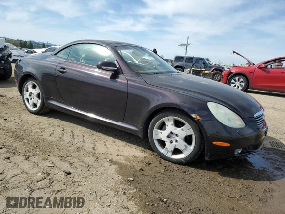 2004 Lexus SC 430 z VIN JTHFN48Y640056039, wystawiony jako Copart lot #48590735 z przebiegiem 117 295 mil mil oraz Szkoda całkowita • Salvage title. Historia ofert i sprzedaży dostępna na DreamBid. Obrazek 4.