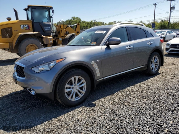 2017 Infiniti QX70 with VIN JN8CS1MW9HM416391, listed as a Copart auction lot 69823174 with 35,846 mi miles and Salvage Title. Bid and sale history available at carsss.com. Image 1.