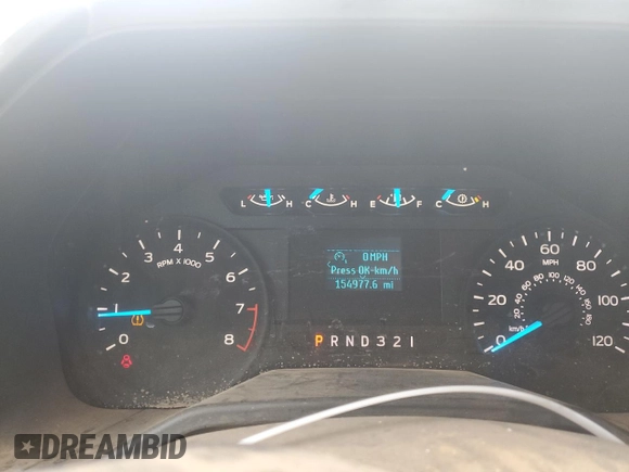 2015 Ford F-150 XL with VIN 1FTEX1C80FFB62967, listed as a Copart auction lot 52552435 with 154,977 mi miles and Salvage title. Bid and sale history available at DreamBid. Image 9.