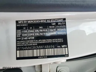 2021 Mercedes-Benz GLB with VIN W1N4M4GB0MW148696, listed as a Copart auction lot 53642925 with 78,483 mi miles and Salvage Title. Bid and sale history available at carsss.com. Image 13.