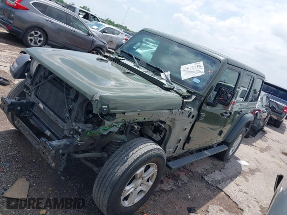 2021 Jeep Wrangler Unlimited Sport S with VIN 1C4HJXDG0MW510836, listed as a IAAI auction lot 42072748 with 87,960 mi miles and . Bid and sale history available at DreamBid. Image 2.