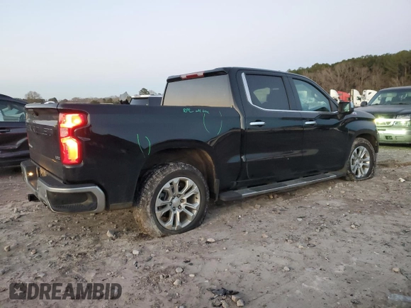 2023 Chevrolet Silverado 1500 LTZ with VIN 2GCUDGEDXP1141604, listed as a Copart auction lot 87593255 with 47,296 mi miles and Salvage Title. Bid and sale history available at carsss.com. Image 3.