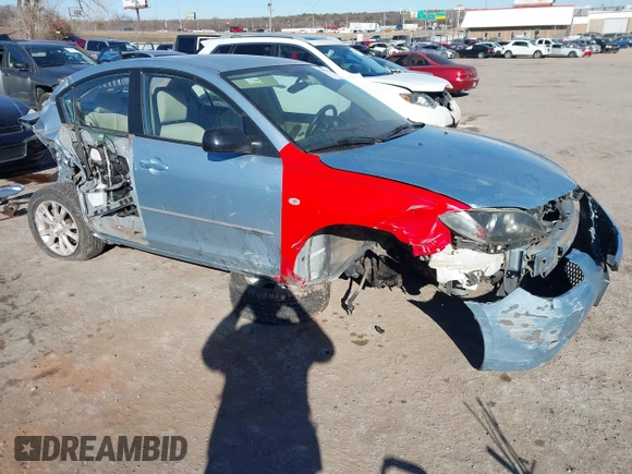 2007 Mazda Mazda3 i Sport with VIN JM1BK12F371683049, listed as a IAAI auction lot 41407019 with 169,716 mi miles. Bid and sale history available at carsss.com. Image 1.