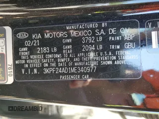 2021 Kia Forte LXS with VIN 3KPF24AD1ME340977, listed as a Copart auction lot 53044505 with 73,829 mi miles and Salvage title. Bid and sale history available at DreamBid. Image 12.