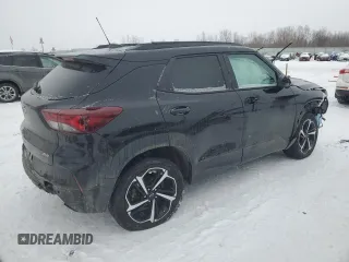 2022 Chevrolet TrailBlazer RS with VIN KL79MUSLXNB146702, listed as a Copart auction lot 45966015 with 46,000 mi miles and Salvage Title. Bid and sale history available at DreamBid. Image 3.
