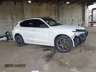 2021 Alfa Romeo Stelvio Ti z VIN ZASPAKBN3M7D13693, wystawiony jako IAAI lot #41584848 z przebiegiem 46 016 mil mil oraz . Historia ofert i sprzedaży dostępna na DreamBid. Obrazek 1.
