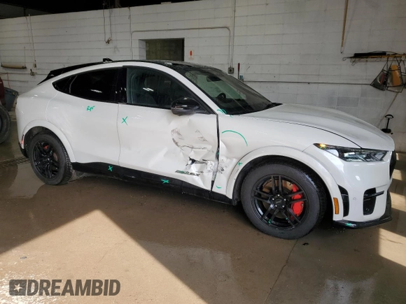 2021 Ford Mustang Mach-E GT with VIN 3FMTK4SE4MME00245, listed as a Copart auction lot 48055665 with 98,078 mi miles and Salvage Title. Bid and sale history available at DreamBid. Image 4.