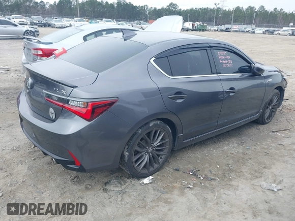 2019 Acura ILX w/Premium/A-Spec Pkg with VIN 19UDE2F8XKA003563, listed as a IAAI auction lot 41565914 with 49,960 mi miles. Bid and sale history available at carsss.com. Image 4.