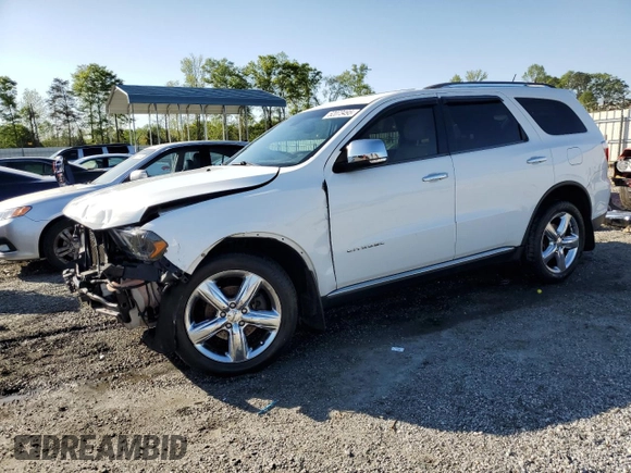 2013 Dodge Durango Citadel with VIN 1C4SDHET2DC668398, listed as a Copart auction lot 52073495 with 236,647 mi miles and Salvage Title. Bid and sale history available at carsss.com. Image 1.