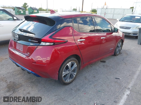 2019 Nissan LEAF SV z VIN 1N4AZ1CP7KC303423, wystawiony jako IAAI lot #42217532 z przebiegiem 67 992 mil mil oraz . Historia ofert i sprzedaży dostępna na DreamBid. Obrazek 4.