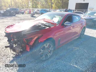 2018 Kia Stinger GT2 with VIN KNAE55LC0J6019590, listed as a IAAI auction lot 40627501 with 90,021 mi miles. Bid and sale history available at carsss.com. Image 18.