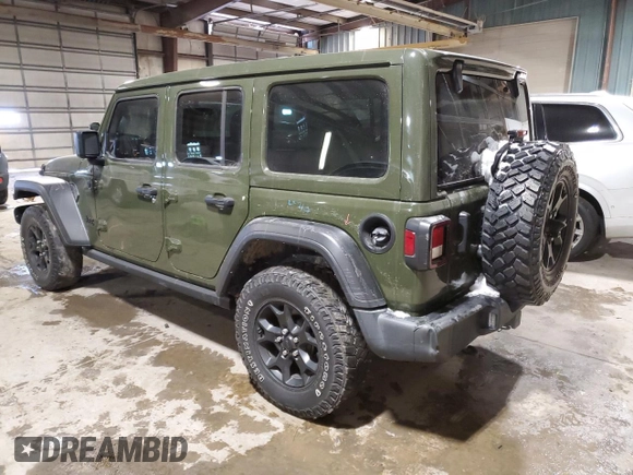 2021 Jeep Wrangler Unlimited Sport S с VIN 1C4HJXDG1MW761204, выставлен на аукционе Copart как лот 89063655 с пробегом 117 490 миль миль и Списание • Salvage title. История ставок и продаж доступна на DreamBid. Изображение 2.