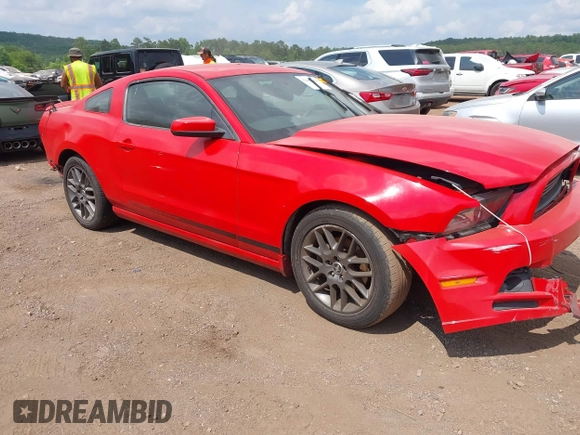 2014 Ford Mustang V6 with VIN 1ZVBP8AMXE5297869, listed as a IAAI auction lot 42452664 with 164,356 mi miles and . Bid and sale history available at DreamBid. Image 1.