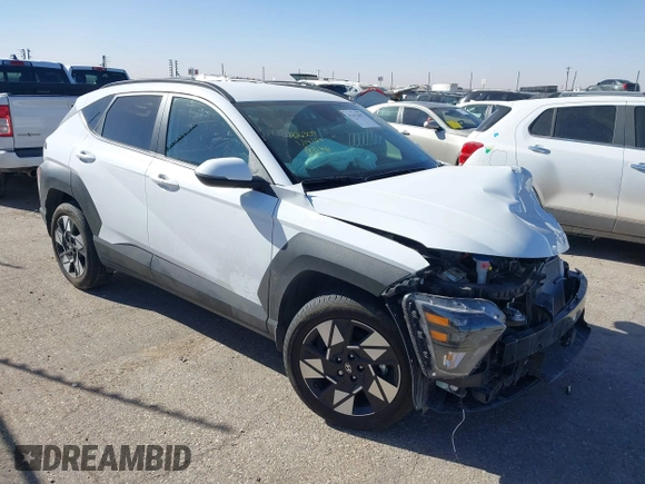 2024 Hyundai Kona SEL with VIN KM8HC3AB5RU143863, listed as a IAAI auction lot 41413492 with 15,841 mi miles. Bid and sale history available at carsss.com. Image 1.