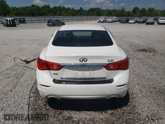 2017 Infiniti Q50 2.0t Sport with VIN JN1CV7AR4HM682389, listed as a Copart auction lot 80712394 with 112,492 mi miles and Salvage Title. Bid and sale history available at carsss.com. Image 6.