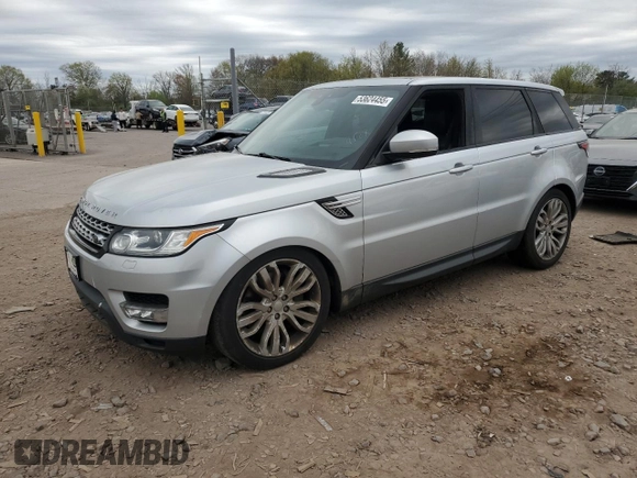 2017 Land Rover Range Rover Sport with VIN SALWR2FE4HA124351, listed as a Copart auction lot 53624455 with Not Provided miles and Salvage Title. Bid and sale history available at DreamBid. Image 1.