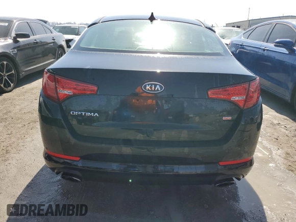 2011 Kia Optima LX with VIN KNAGM4A75B5162392, listed as a Copart auction lot 45768954 with 193,991 mi miles and Salvage Title. Bid and sale history available at carsss.com. Image 6.