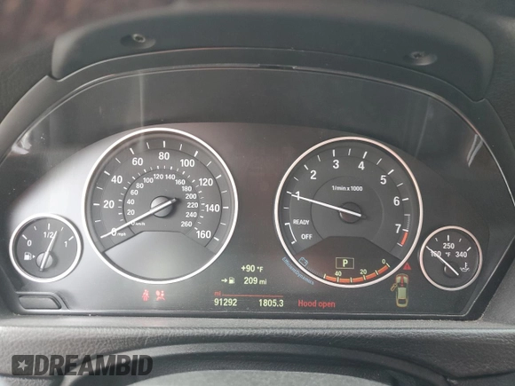2015 BMW 4 Series 428i with VIN WBA4A5C55FG051557, listed as a Copart auction lot 47899115 with 91,292 mi miles and Salvage Title. Bid and sale history available at DreamBid. Image 9.