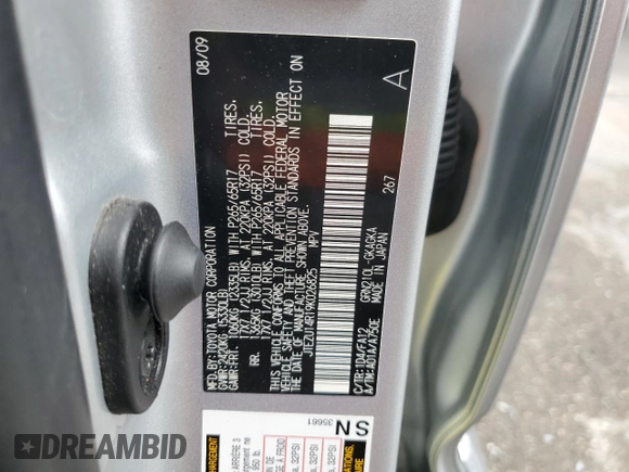 2009 Toyota 4Runner SR5 z VIN JTEZU14R19K026825, wystawiony jako Copart lot #46852835 z przebiegiem 72 578 mil mil oraz Szkoda całkowita • Salvage title. Historia ofert i sprzedaży dostępna na DreamBid. Obrazek 13.