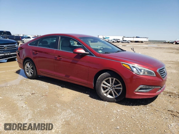 2015 Hyundai Sonata SE with VIN 5NPE24AF5FH257029, listed as a Copart auction lot 51072275 with 124,714 mi miles and Salvage Title. Bid and sale history available at DreamBid. Image 4.
