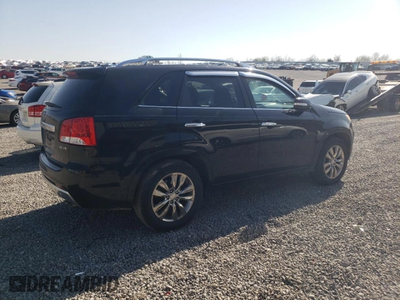 2012 Kia Sorento SX with VIN 5XYKW4A29CG247479, listed as a Copart auction lot 52226635 with 203,183 mi miles and Salvage Title. Bid and sale history available at carsss.com. Image 3.