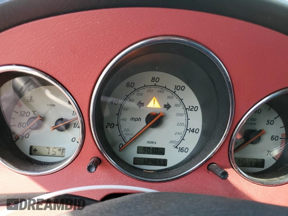 1999 Mercedes-Benz SLK-Class with VIN WDBKK47F9XF130501, listed as a Copart auction lot 71770824 with 124,669 mi miles and Clean Title. Bid and sale history available at carsss.com. Image 9.