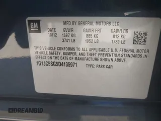 2013 Chevrolet Sonic LT with VIN 1G1JC5SG5D4135971, listed as a IAAI auction lot 41762168 with 140,493 mi miles and . Bid and sale history available at DreamBid. Image 9.