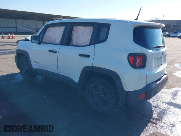 2017 Jeep Renegade Sport with VIN ZACCJAAB5HPF97197, listed as a IAAI auction lot 41368131 with 90,289 mi miles and . Bid and sale history available at DreamBid. Image 3.