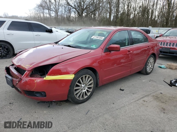 2009 Mercury Milan Premier with VIN 3MEHM08Z69R609471, listed as a Copart auction lot 47154104 with 75,649 mi miles and Salvage Title. Bid and sale history available at carsss.com. Image 1.