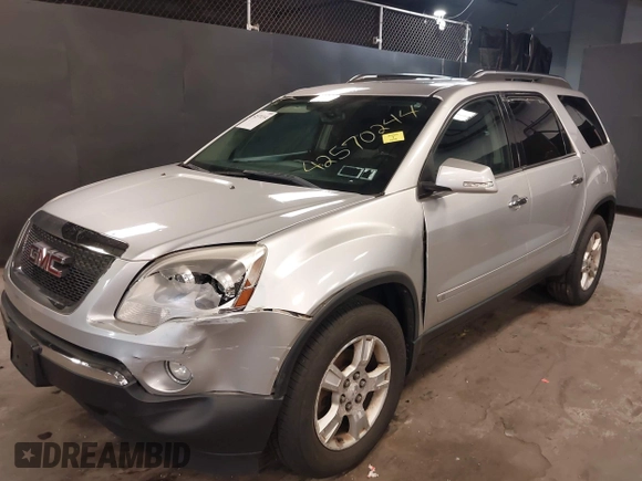 2009 GMC Acadia SLT1 with VIN 1GKEV23D59J118252, listed as a IAAI auction lot 42570244 with 110,310 mi miles and . Bid and sale history available at DreamBid. Image 6.
