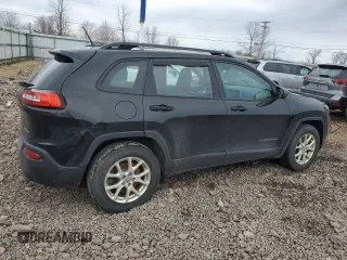 2015 Jeep Cherokee Sport with VIN 1C4PJMABXFW776256, listed as a Copart auction lot 49833705 with 216,170 mi miles and Clean Title. Bid and sale history available at carsss.com. Image 3.