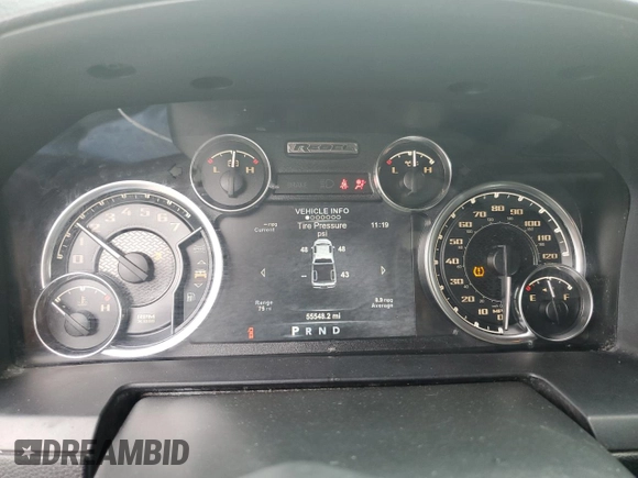2017 Ram 1500 Rebel z VIN 1C6RR7YT0HS611836, wystawiony jako Copart lot #56943955 z przebiegiem 55 548 mil mil oraz Szkoda całkowita • Salvage title. Historia ofert i sprzedaży dostępna na DreamBid. Obrazek 9.