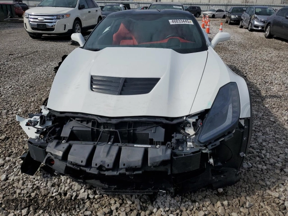 2016 Chevrolet Corvette Z06 3LZ with VIN 1G1YU2D67G5605043, listed as a Copart auction lot 46033445 with 0 mi miles and Salvage Title. Bid and sale history available at carsss.com. Image 5.