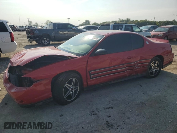 2004 Chevrolet Monte Carlo SS Supercharged with VIN 2G1WZ151249344392, listed as a Copart auction lot 76734674 with 0 mi miles and Non Repairable. Bid and sale history available at carsss.com. Image 1.