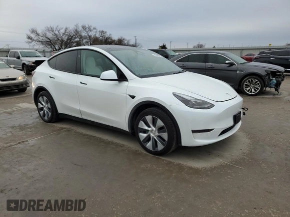 2023 Tesla Model Y Long Range with VIN 7SAYGDEE1PA160314, listed as a Copart auction lot 45048845 with 29,370 mi miles and Salvage Title. Bid and sale history available at DreamBid. Image 4.