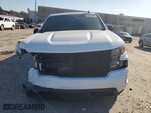 2021 Chevrolet Silverado 1500 Custom with VIN 1GCPYBEK9MZ340181, listed as a Copart auction lot 48616105 with 39,807 mi miles and Salvage Title. Bid and sale history available at DreamBid. Image 5.