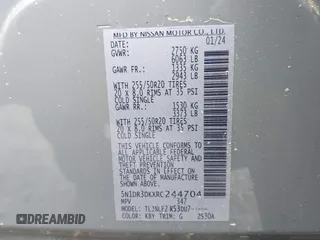 2024 Nissan Pathfinder Platinum z VIN 5N1DR3DKXRC244704, wystawiony jako IAAI lot #41983121 z przebiegiem 23 111 mil mil oraz . Historia ofert i sprzedaży dostępna na DreamBid. Obrazek 9.