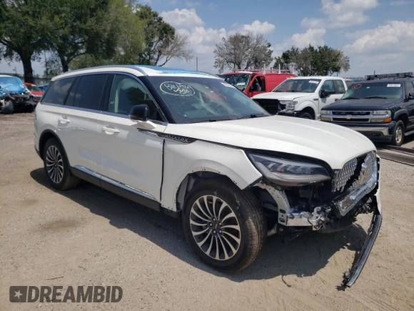 2023 Lincoln Aviator Reserve with VIN 5LM5J7WC9PGL14351, listed as a Copart auction lot 53533333 with 1,347 mi miles and Non repairable. Bid and sale history available at DreamBid. Image 4.