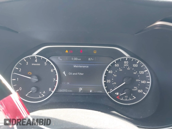 2016 Nissan Maxima SL with VIN 1N4AA6AP5GC383075, listed as a IAAI auction lot 41415505 with 164,392 mi miles and . Bid and sale history available at DreamBid. Image 7.